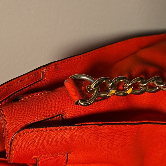 Micahel Kors Hamilton Leather Bag Orange - Picture 4 of 10